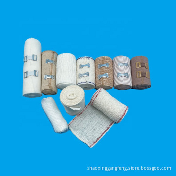 Skin color wound dressing stretched elastic crepe bandage